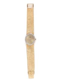 BAUME & MERCIER, 18K YELLOW GOLD AND DIAMOND WRISTWATCH