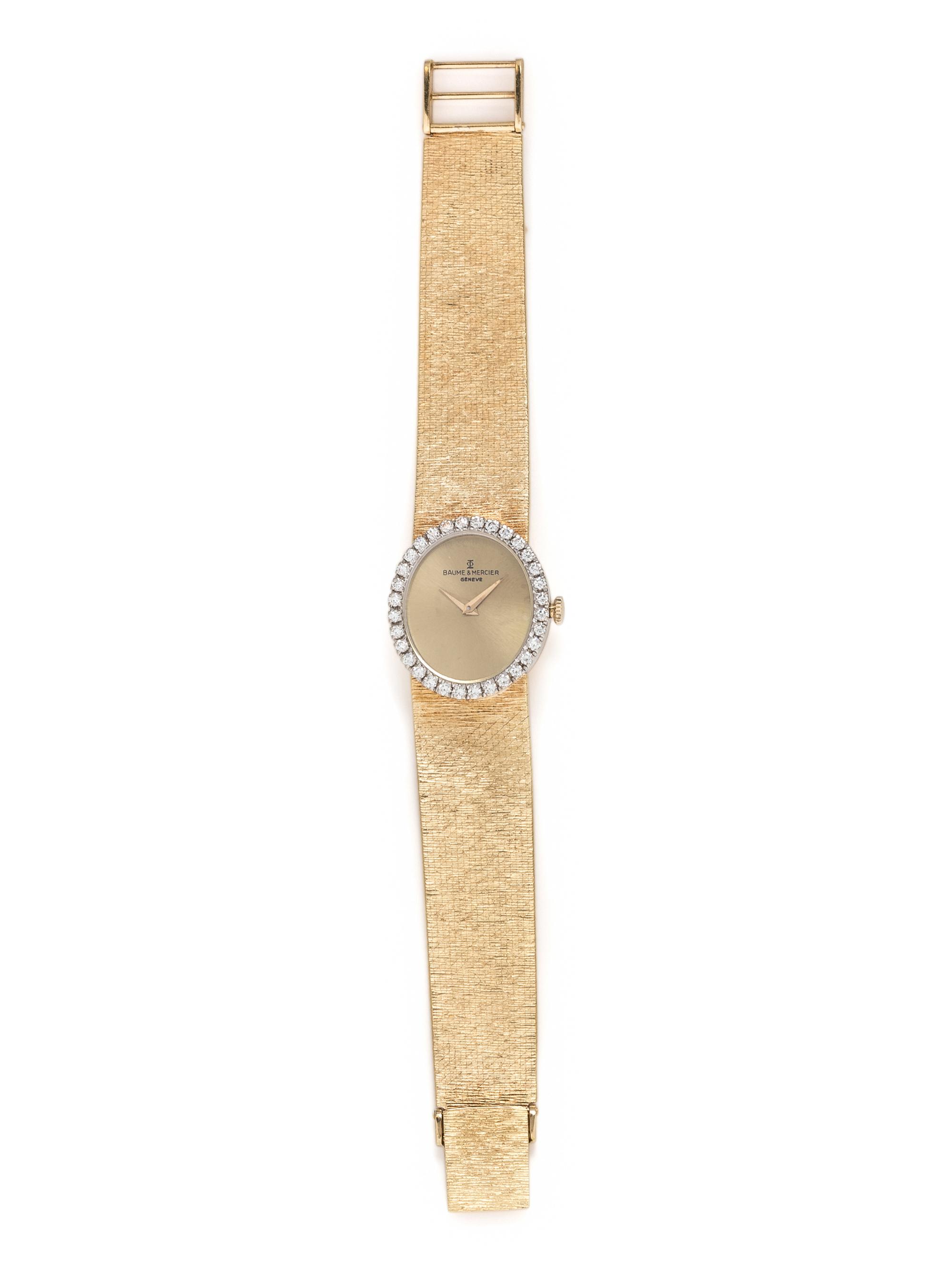 BAUME & MERCIER, 18K YELLOW GOLD AND DIAMOND WRISTWATCH