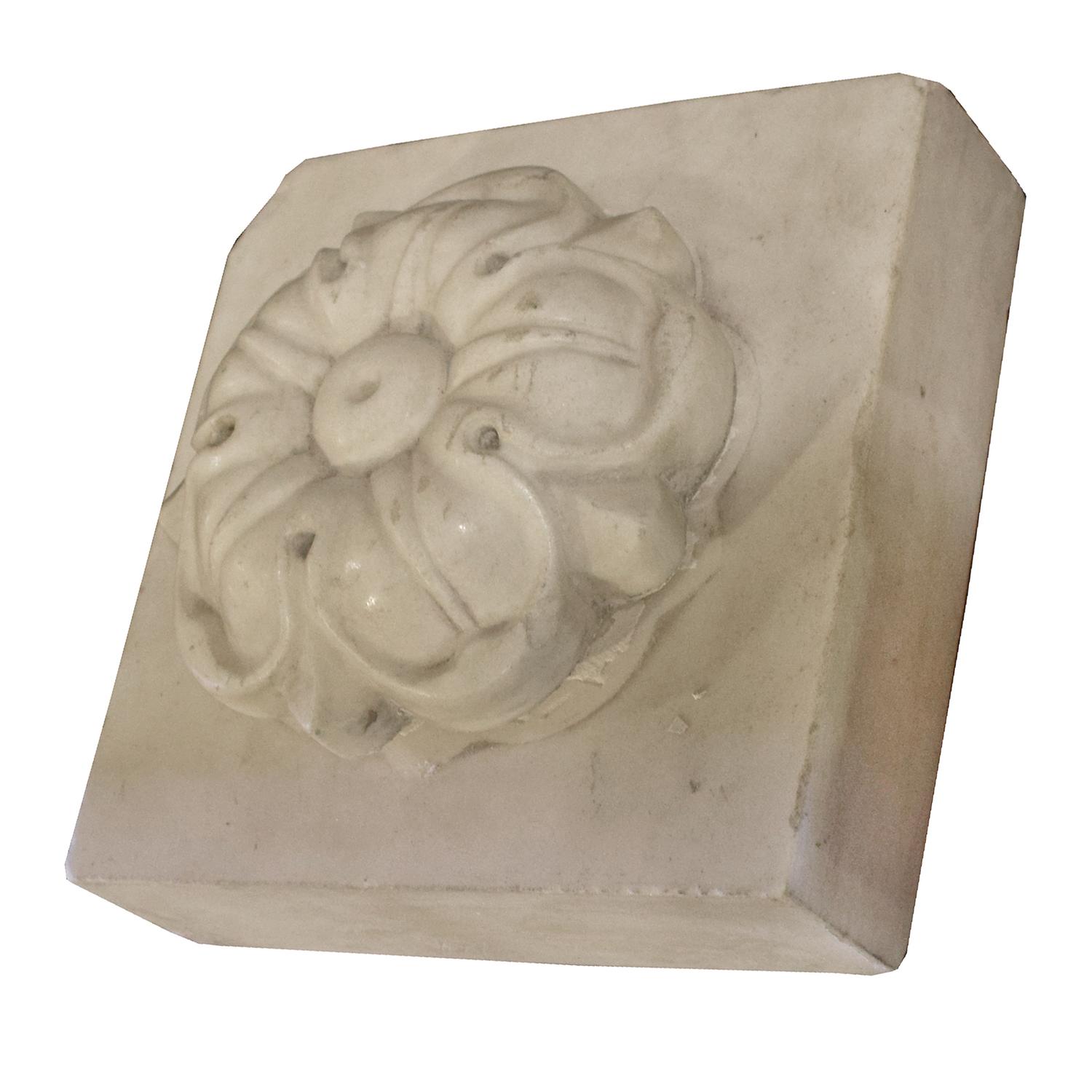 A Pair of Carved Marble Plinths 6" W x 3" D x 6" H, — France, Circa 1900