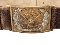 [CIVIL WAR]. US Model 1851 enlisted cavalryman’s sword belt equipped with a Model 1851 enlisted sword belt plate.
