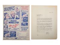 [FILM]. SHYLEN, Ben. Typed letter signed ("Ben"), as Boxoffice publisher. N.p., 15 March 1946. How best to promote African American theaters and actors. [ With: ] 2 window cards for films starring Mantan Moreland.