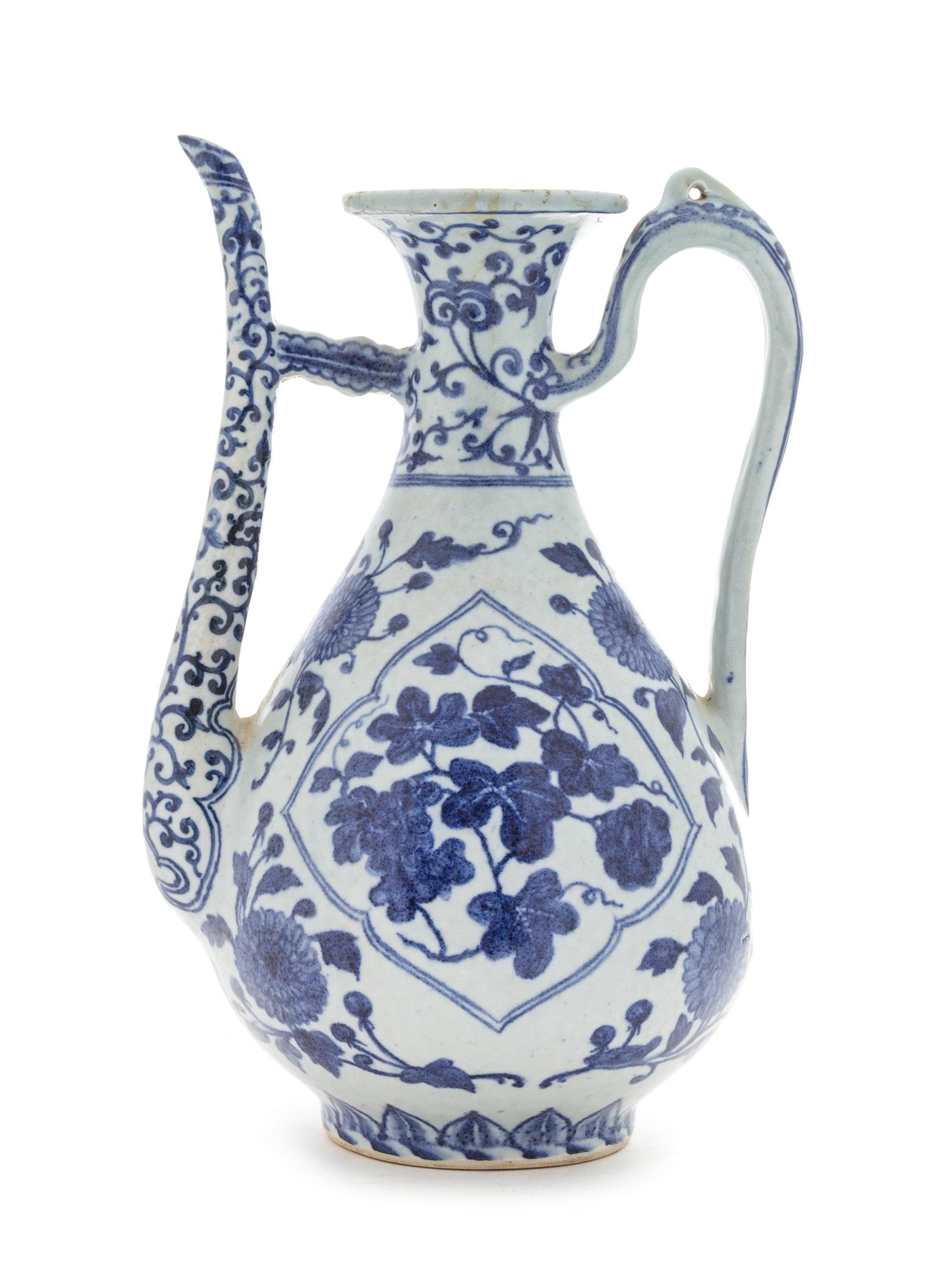 A Blue and White Porcelain Ewer — 20TH CENTURY