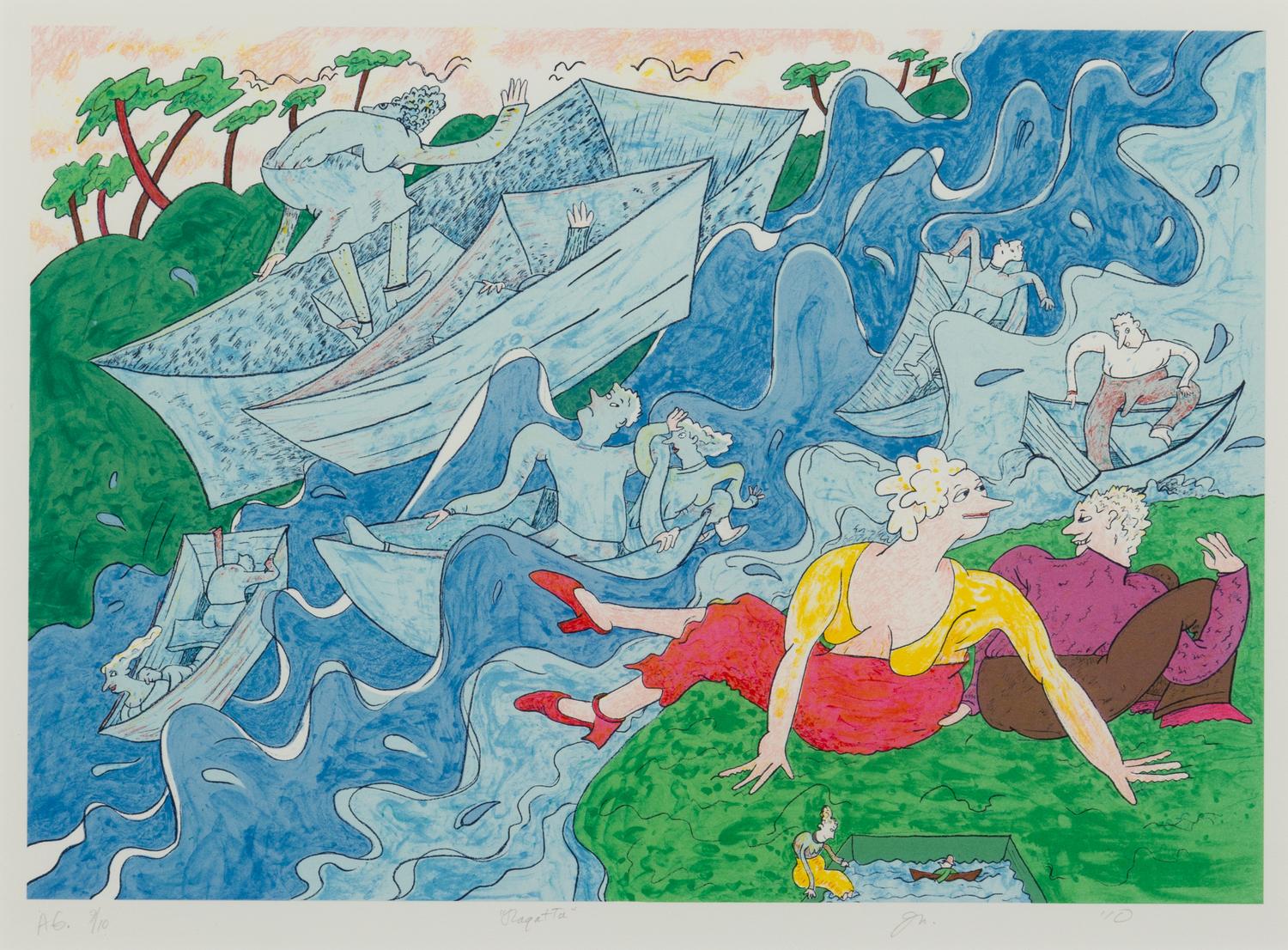 Gladys Nilsson, (American, b. 1940), Regatta, 2010
