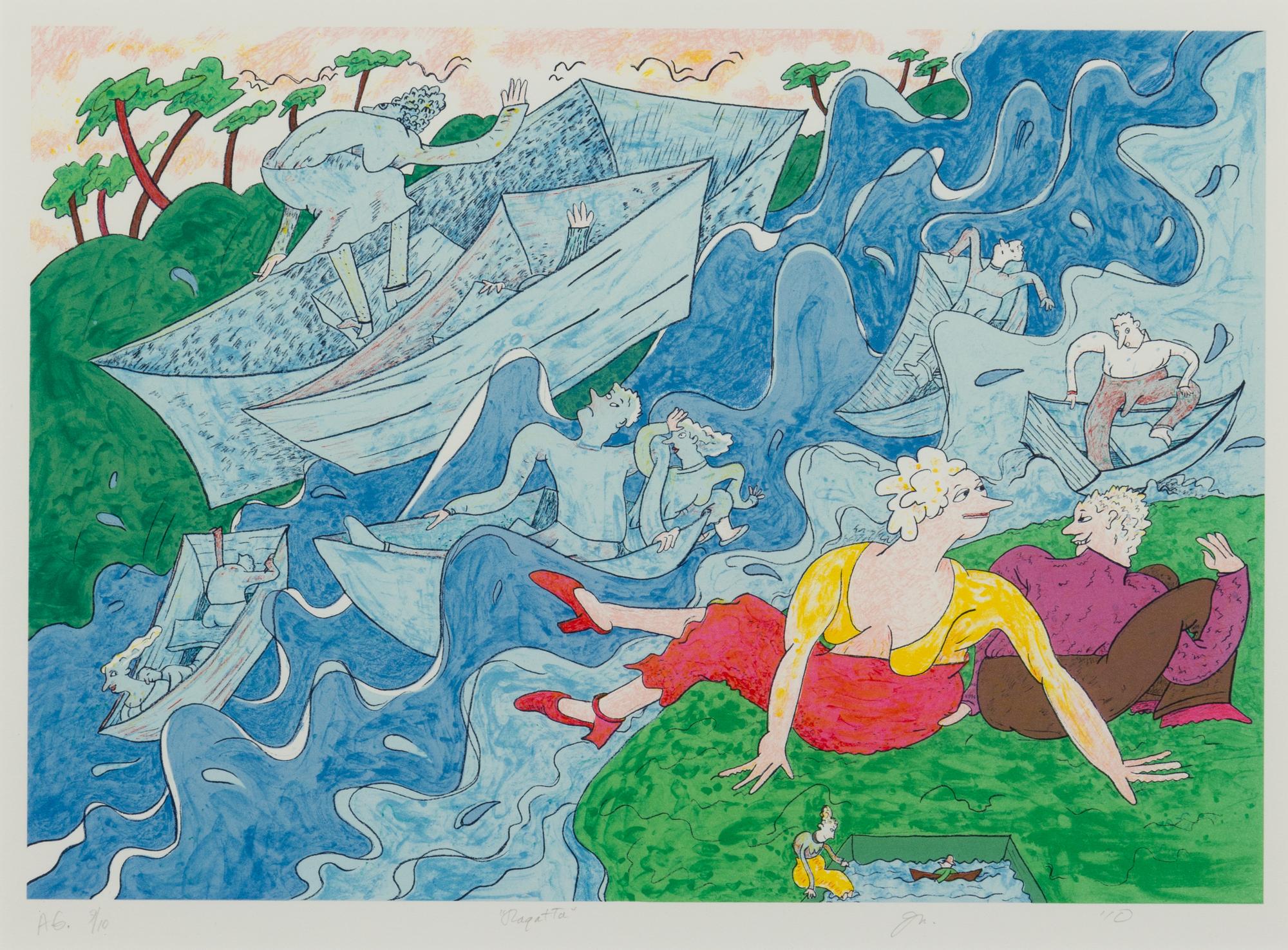 Gladys Nilsson, (American, b. 1940), Regatta, 2010