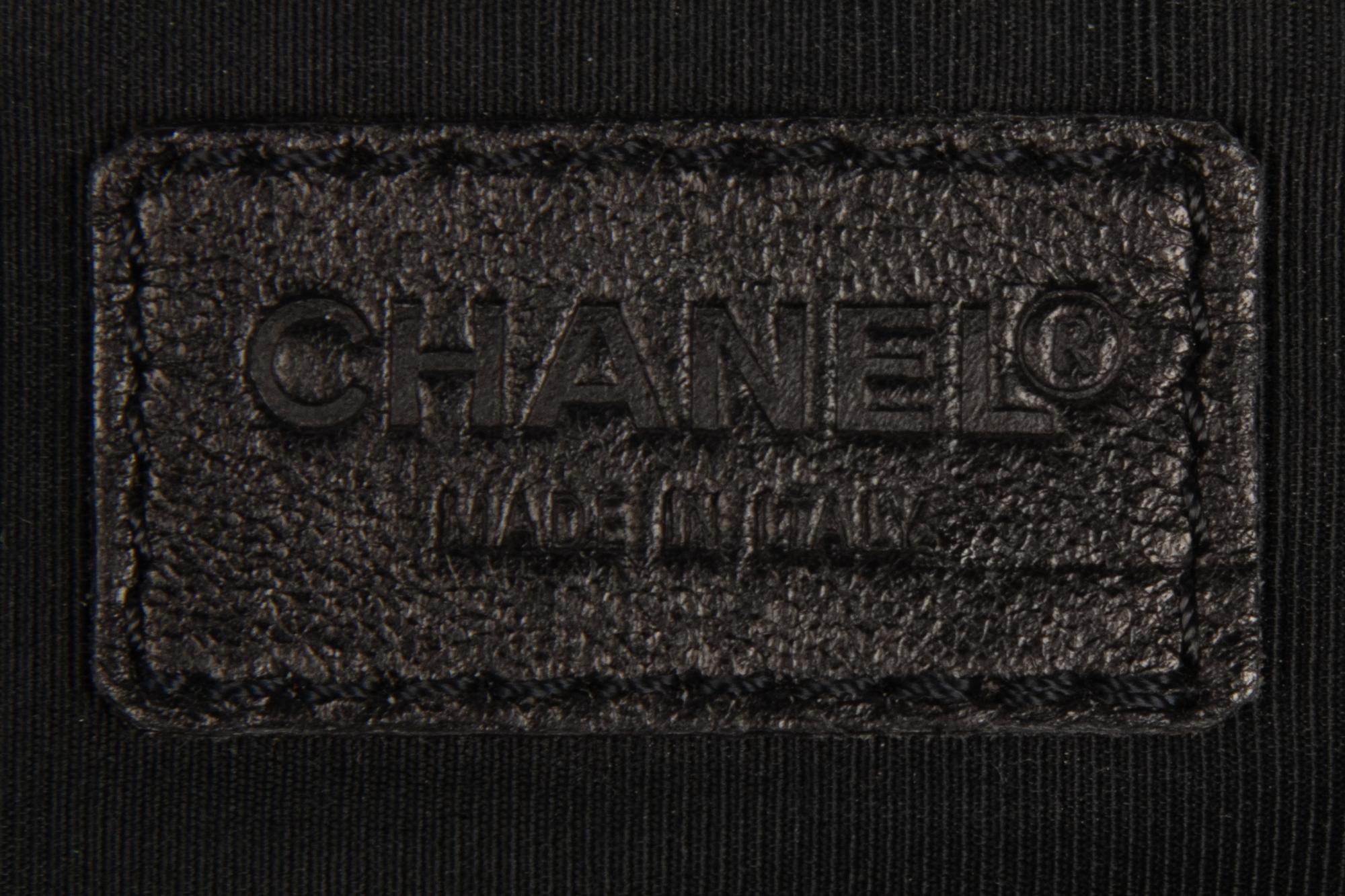 Chanel Black Suede Shoulder Hobo Bag