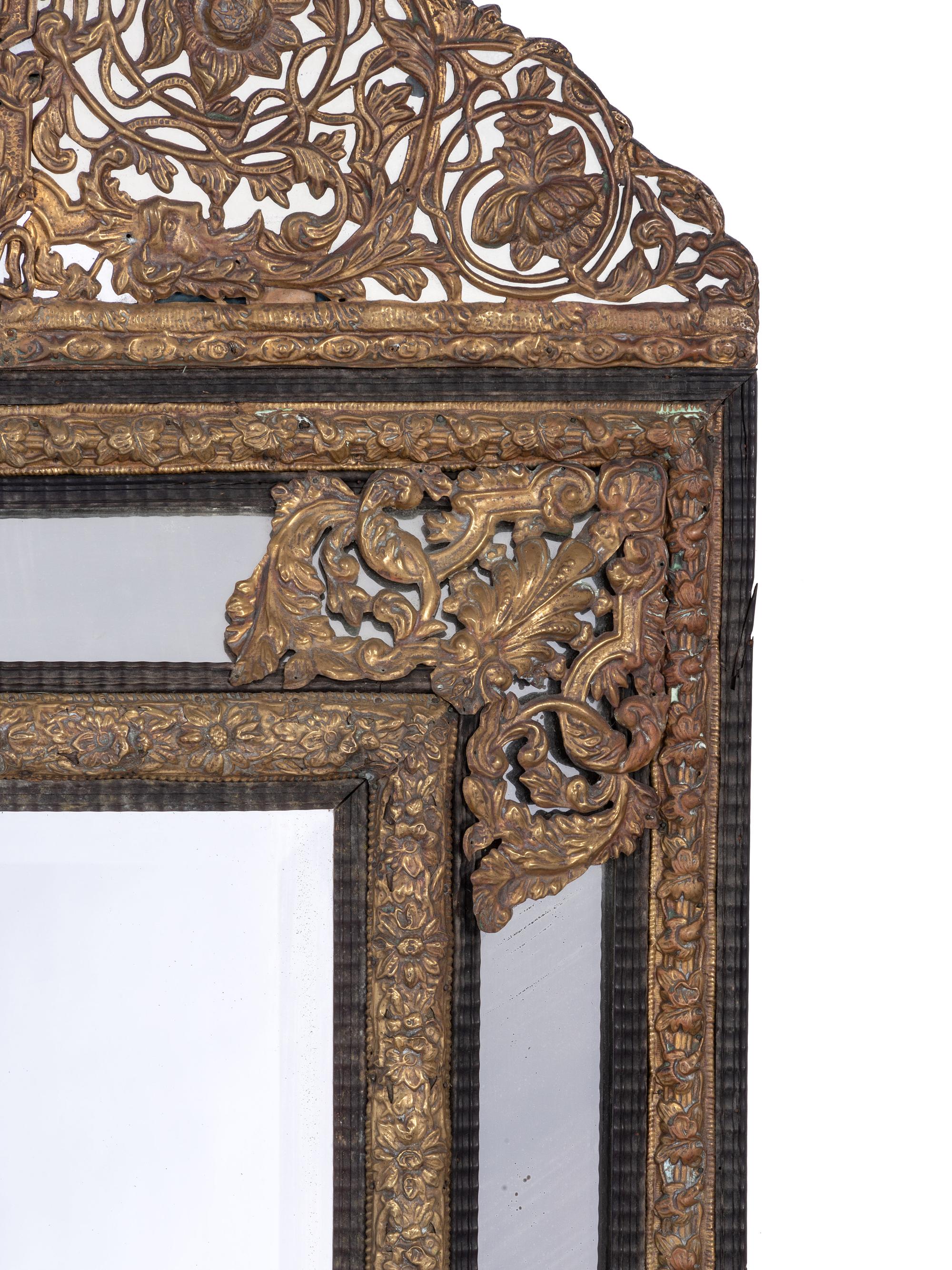 A Dutch Baroque-Style Gilt Wood Mirror