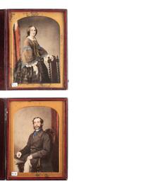 [EARLY PHOTOGRAPHY]. 35 assorted images including paper, tintype, ambrotype, and daguerreotype portraits.