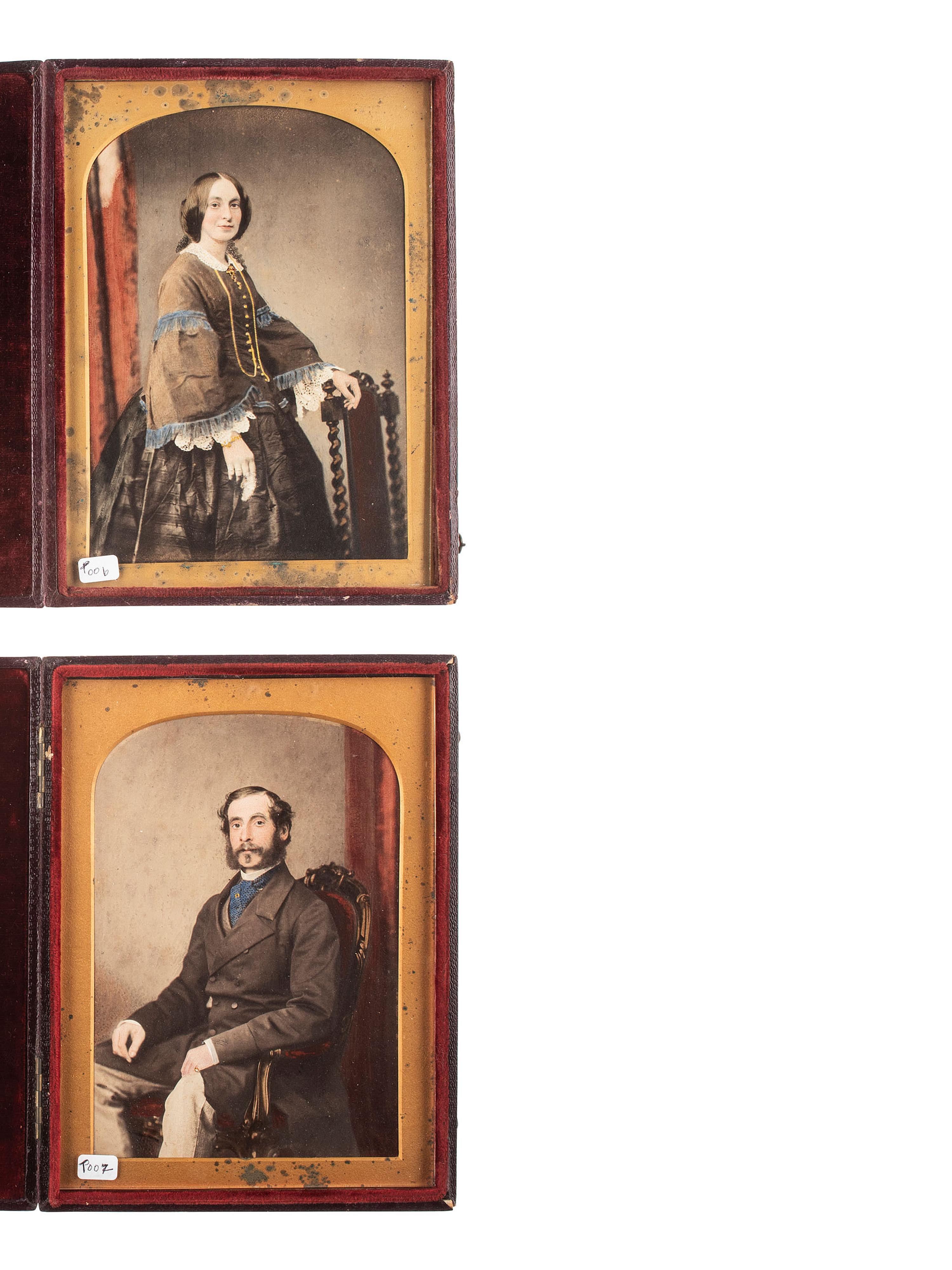 [EARLY PHOTOGRAPHY]. 35 assorted images including paper, tintype, ambrotype, and daguerreotype portraits.