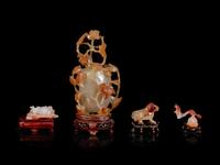 Four Chinese Carved Agate Articles