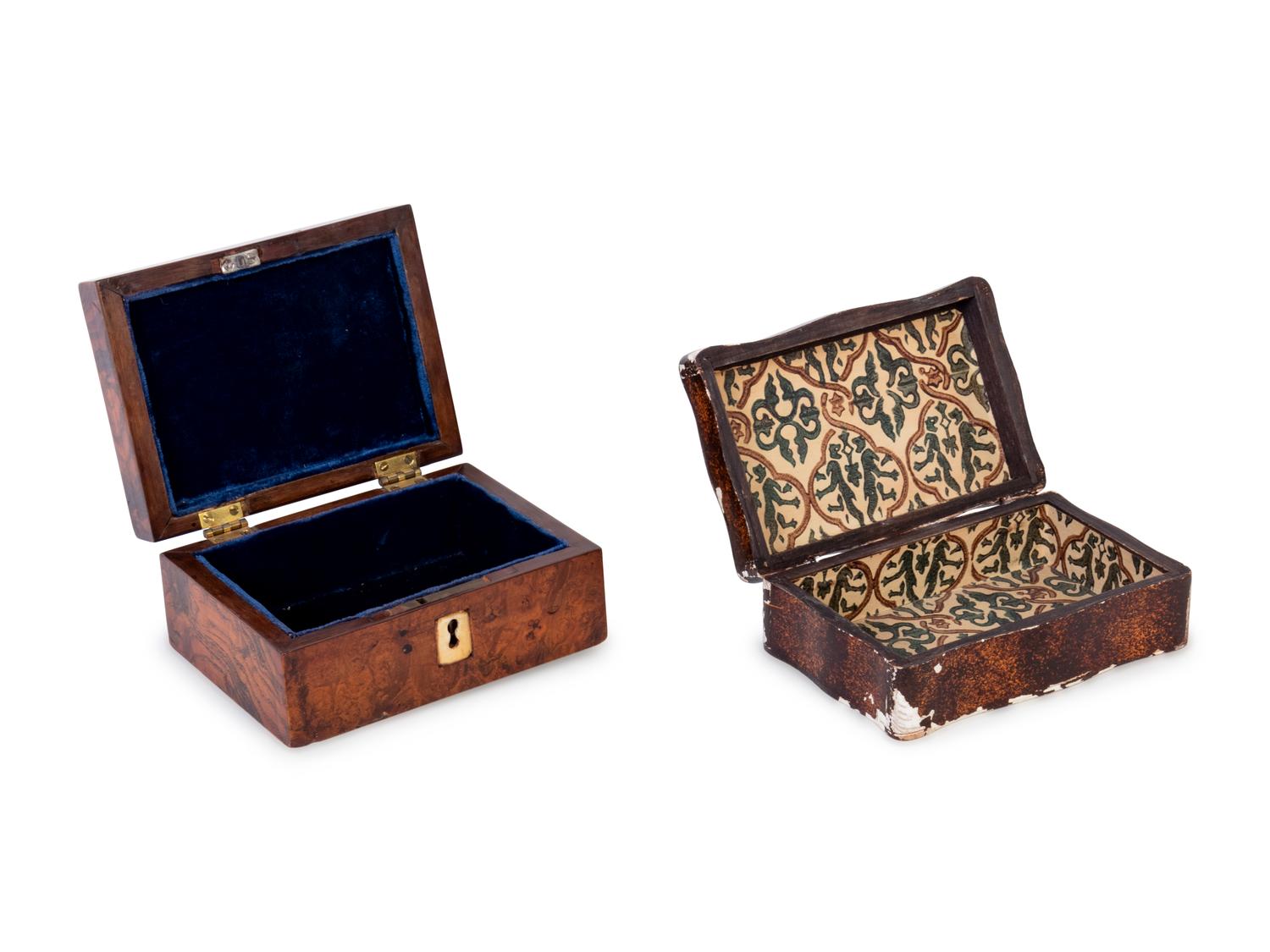 A Group of Ten English Boxes