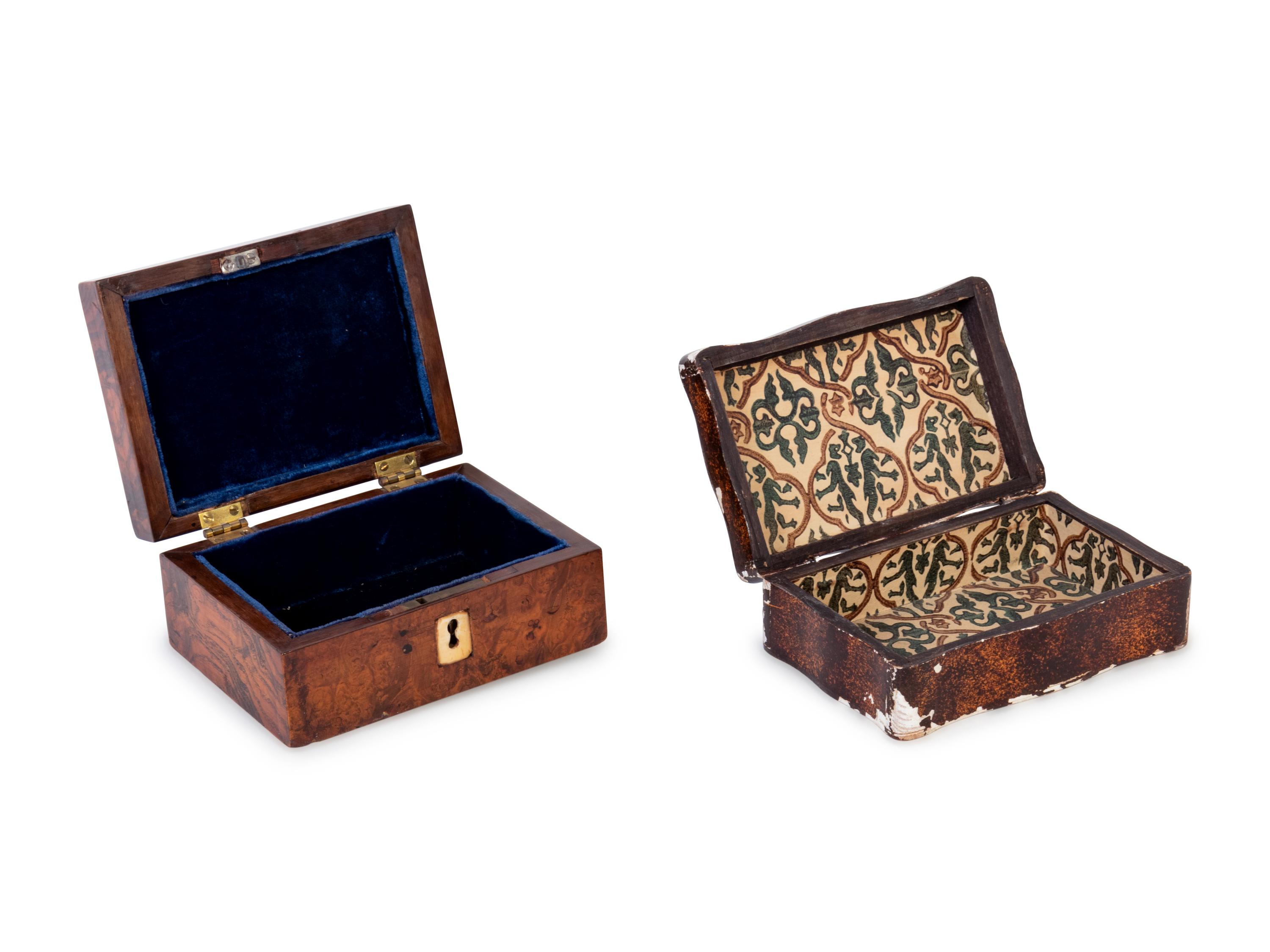 A Group of Ten English Boxes