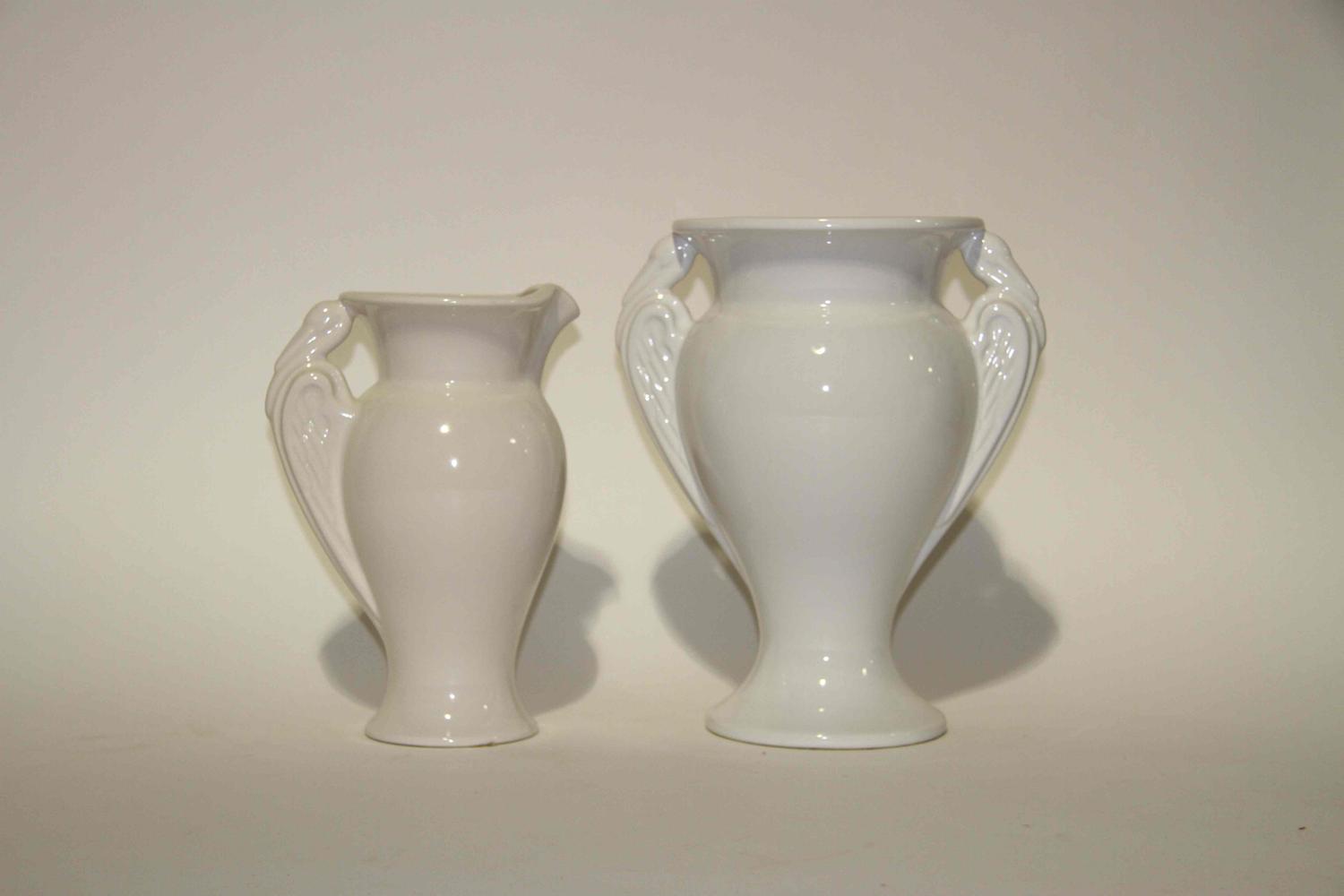 A Group of Six Haeger Pottery Vases Height of tallest 12 3/4 inches.