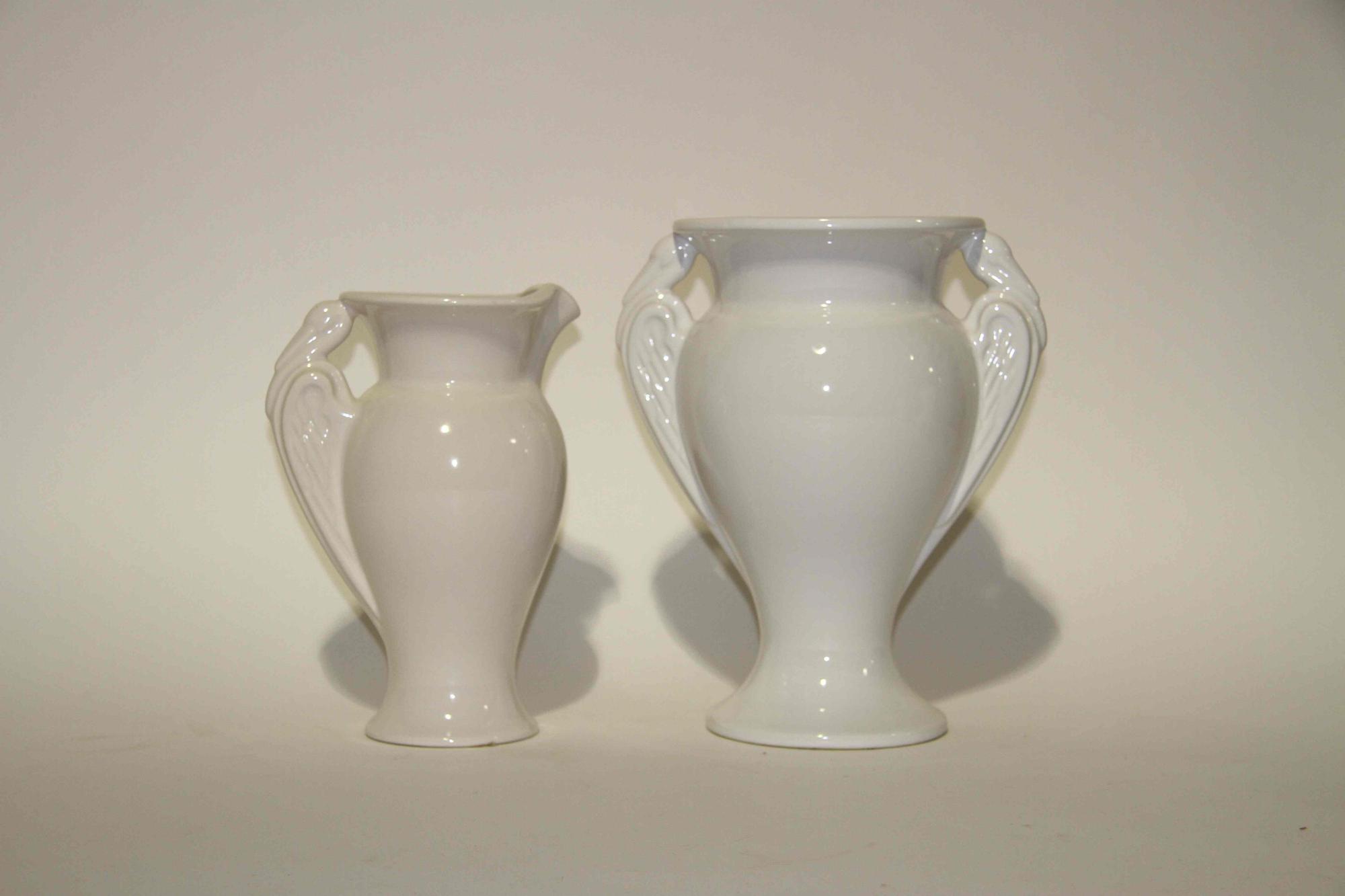 A Group of Six Haeger Pottery Vases Height of tallest 12 3/4 inches.