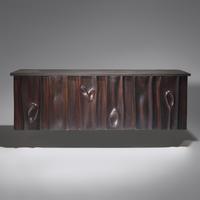 Phillip Lloyd Powell (American, 1919–2008) — Wall-Mounted Cabinet with Slate Top, c. 1970