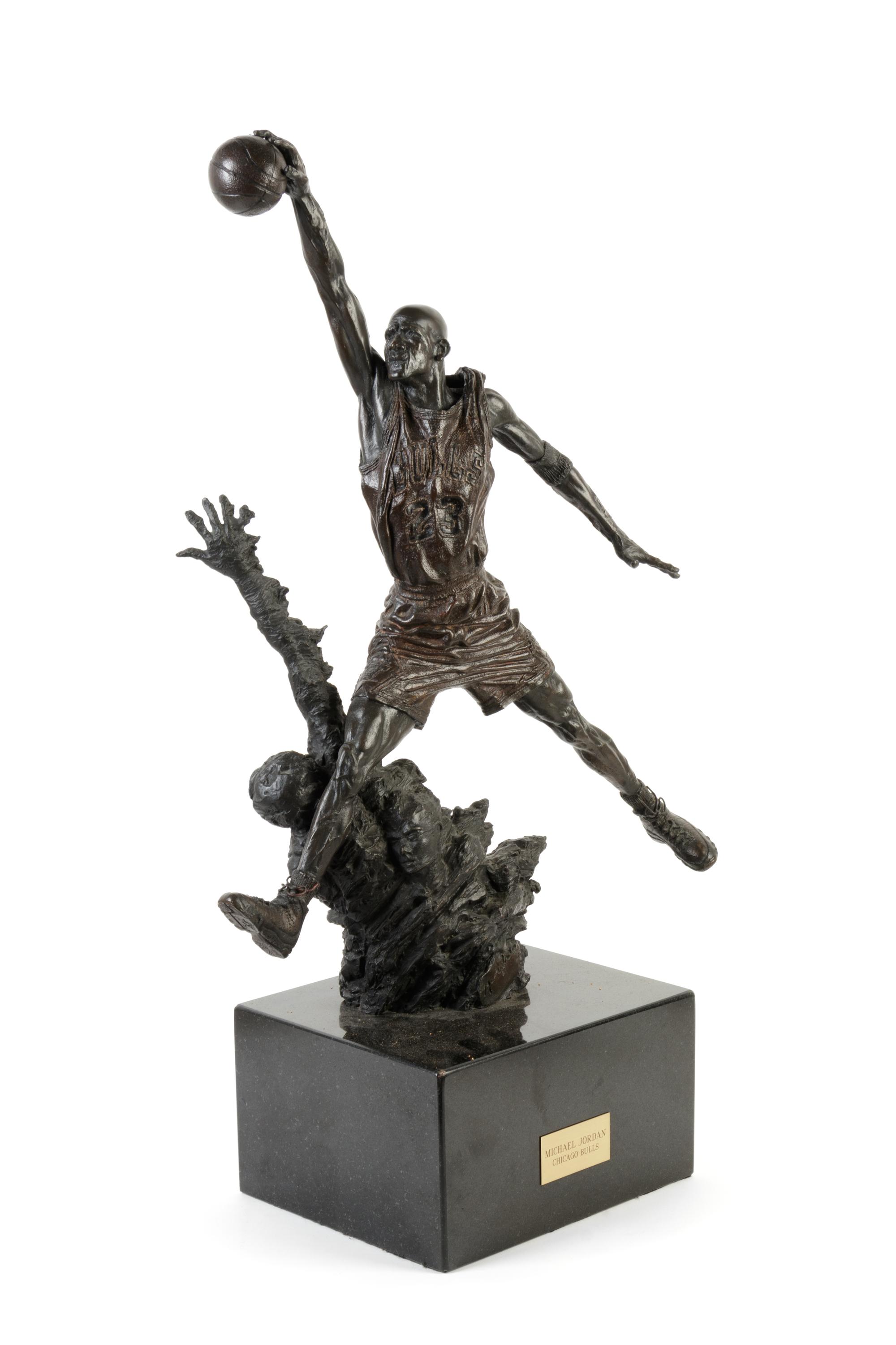 A 1994 Michael Jordan United Center Bronze Maquette, "The Spirit,"