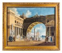 Artist Unknown, (Italian, 19th Century), Classical Scenes, 1876 (two works)