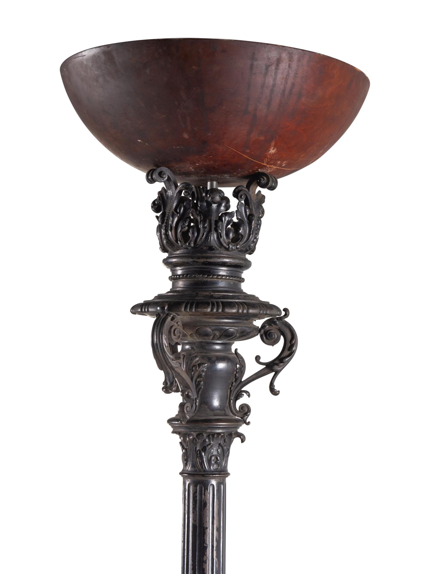 A Painted Cast Metal Torchère