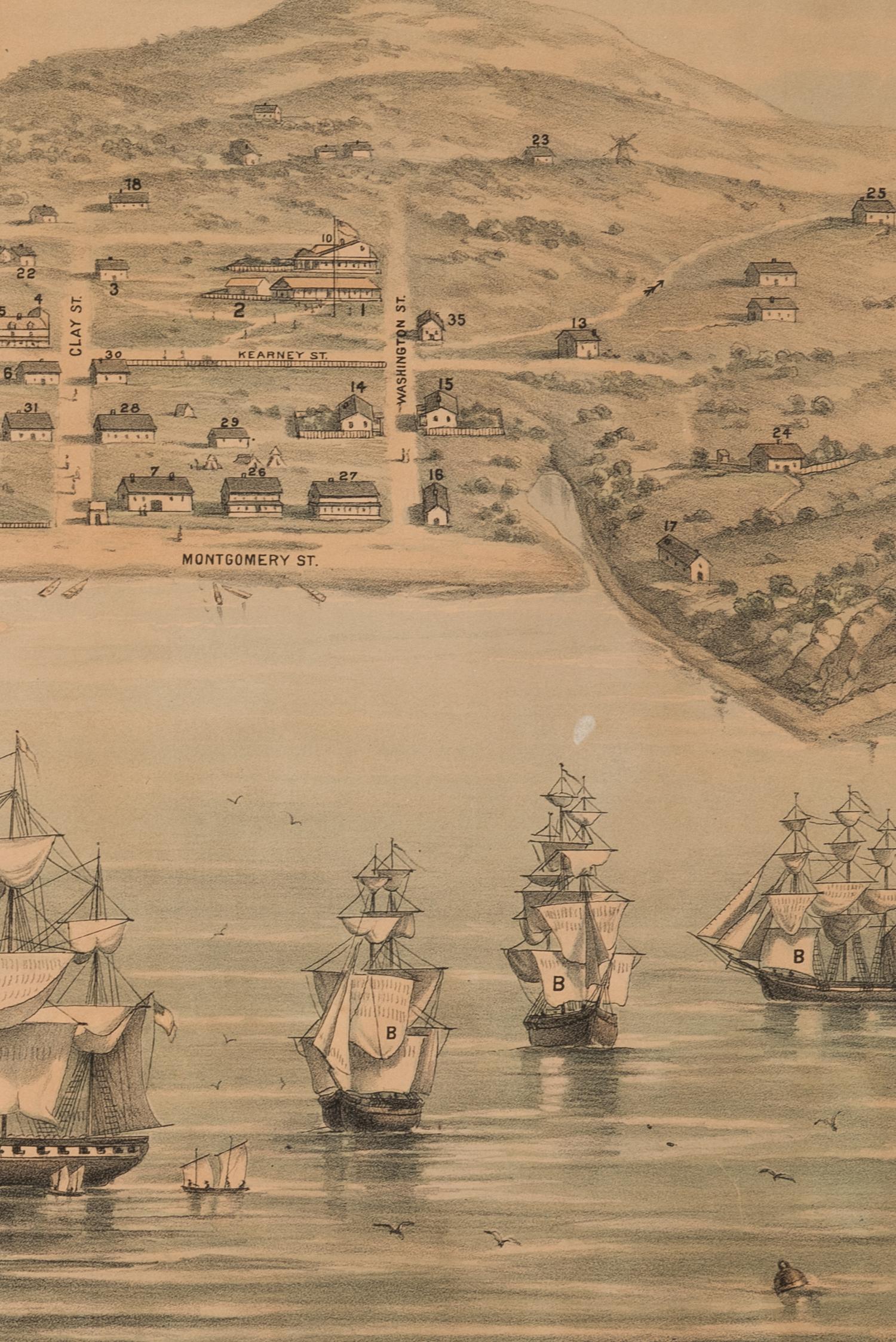[SAN FRANCISCO]. SWASEY, William F., Captain. View of San Francisco, formerly Yerba Buena, in 1846-7. Before the Discovery of Gold . San Francisco: Bosqui Eng. & Print Co., 1884.