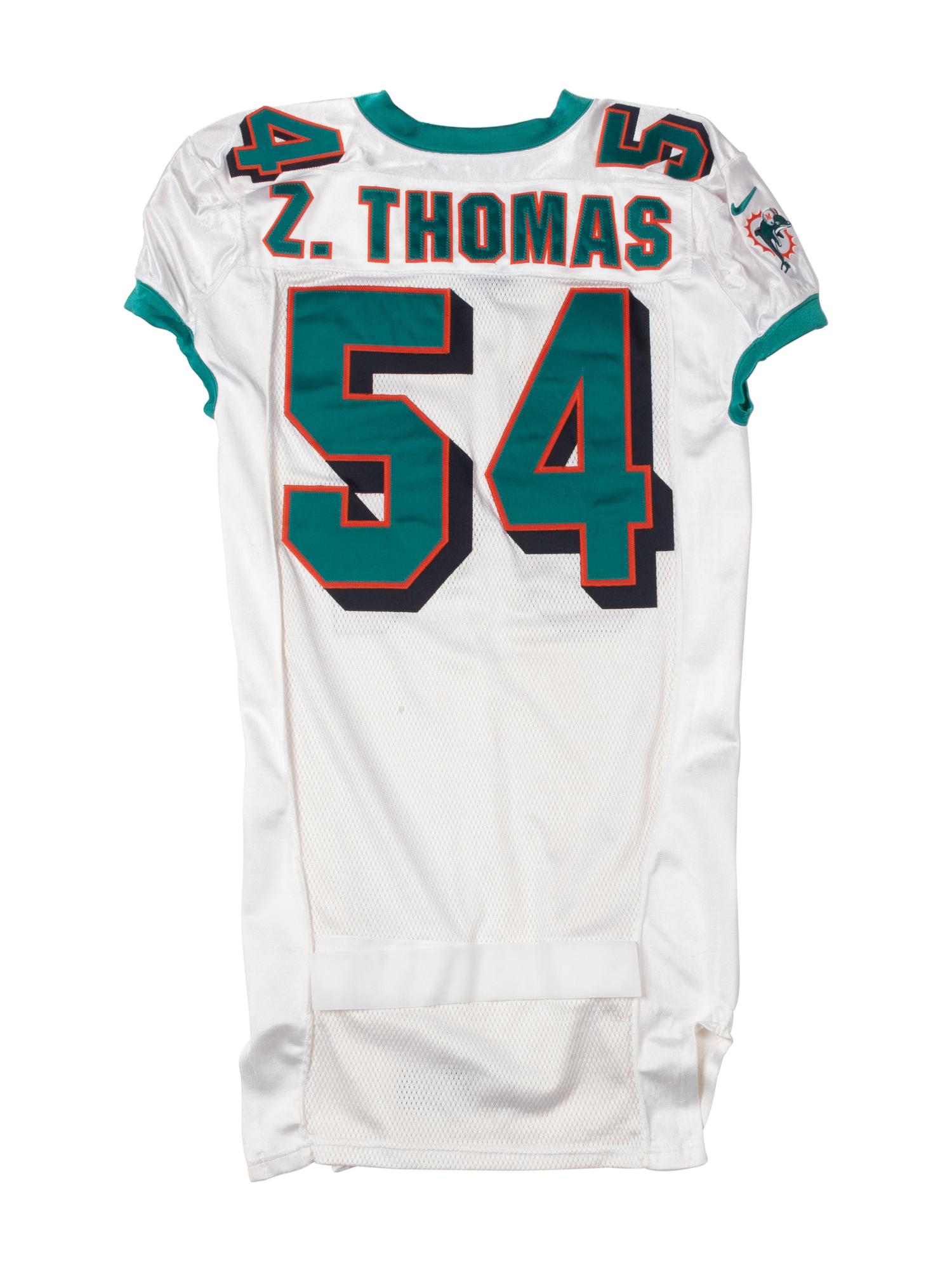 A 2000 Zach Thomas Game Used/Issued Miami Dolphins Jersey