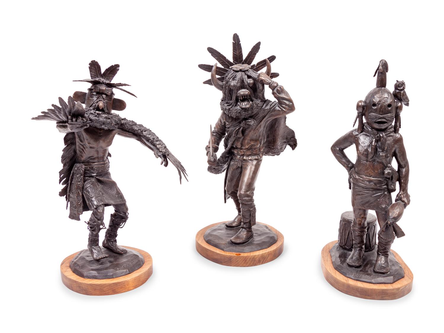 Three Works: Black Ogre , edition 25/30, 1980; Eagle Spirit , edition 2/30; Koyemsi , edition 25/30, 1982