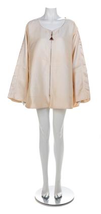 Gianni Versace Oversized White Silk Jacket, 1990s No size label