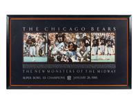 A Group of Five Photographs and Presentations Depicting the Chicago Bears at Super Bowl XX Formerly Displayed at Mike Ditka’s Restaurant