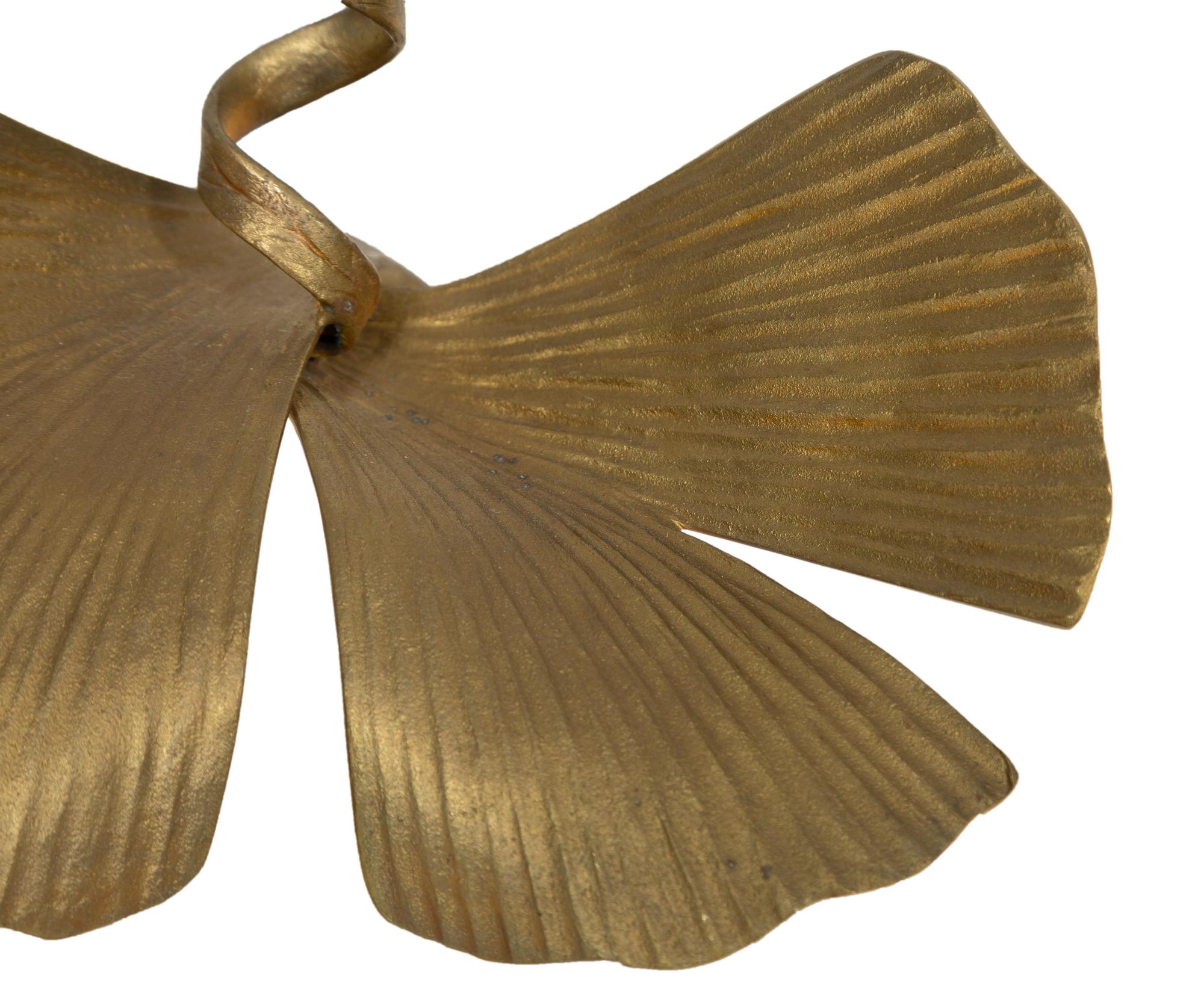A Pair of Marc Bankowsky Bronze Ginko Candlesticks