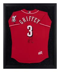 A Ken Griffey Jr. Signed Autograph 600 Home Run Cincinnati Reds Jersey Display (Upper Deck Authenticated),