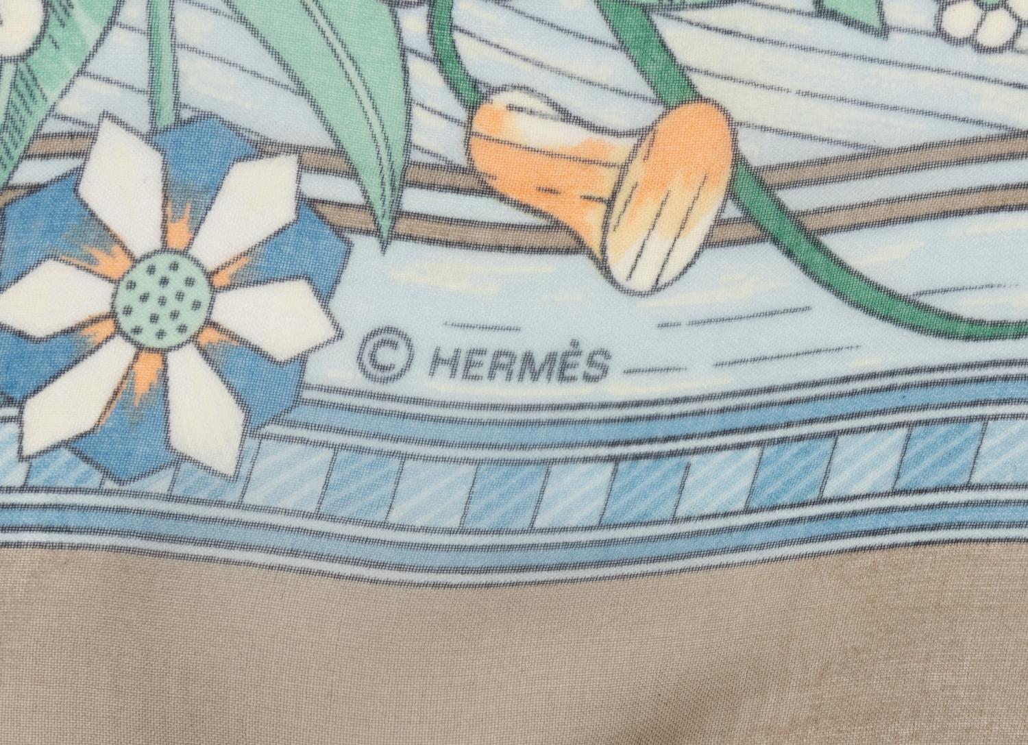 Three Hermès 90cm Silk Chiffon Scarves