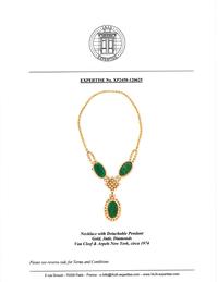 VAN CLEEF & ARPELS, JADE AND DIAMOND NECKLACE