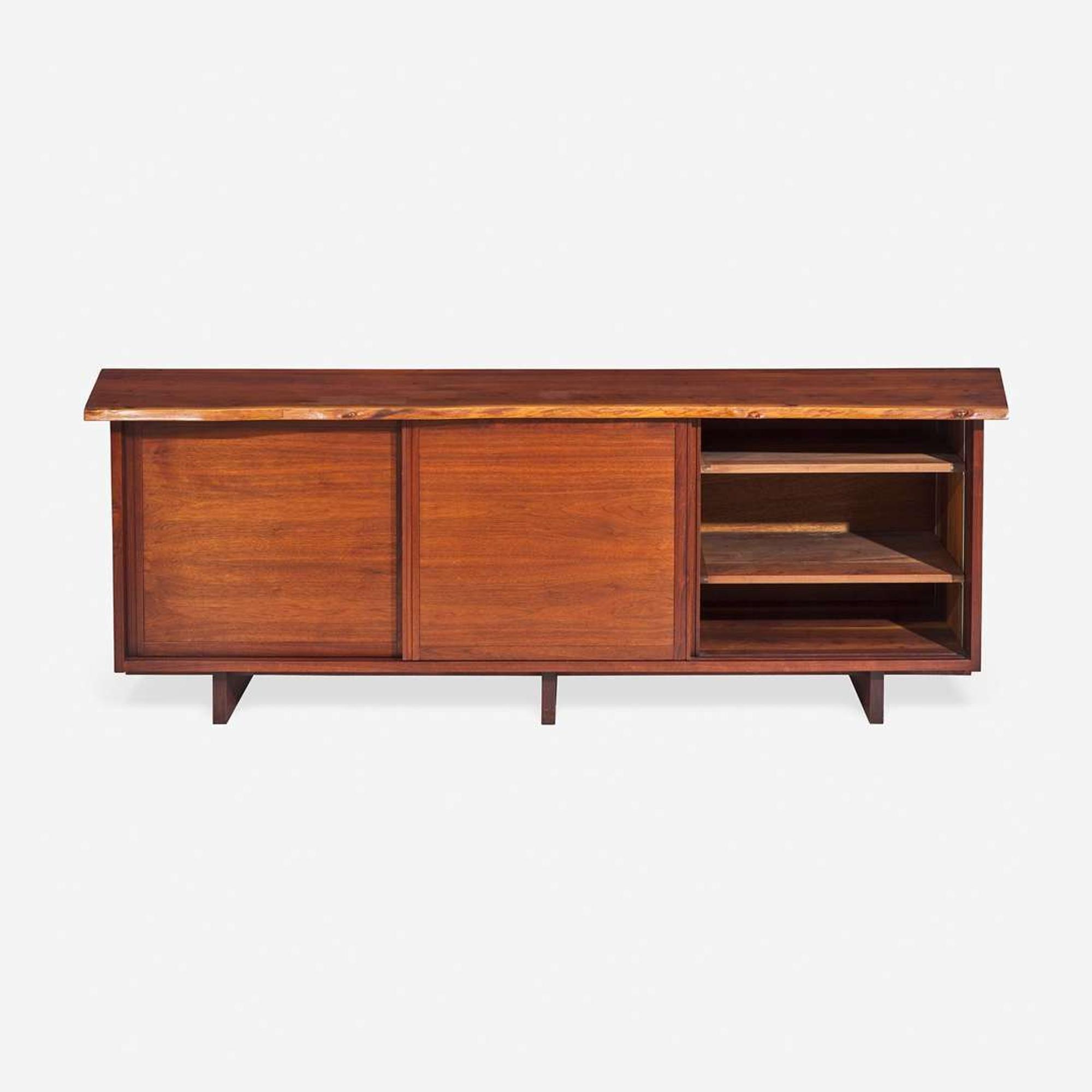 George Nakashima (American, 1905-1990) Triple Sliding-Door Cabinet, New Hope, Pennsylvania, 1965
