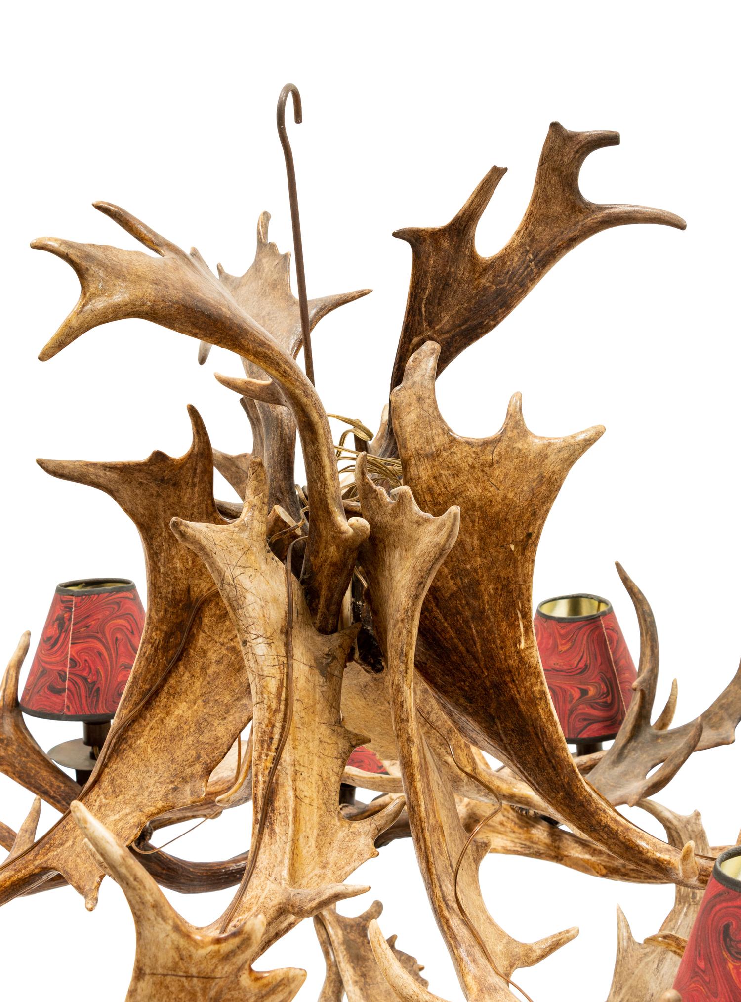A Large Antler Chandelier