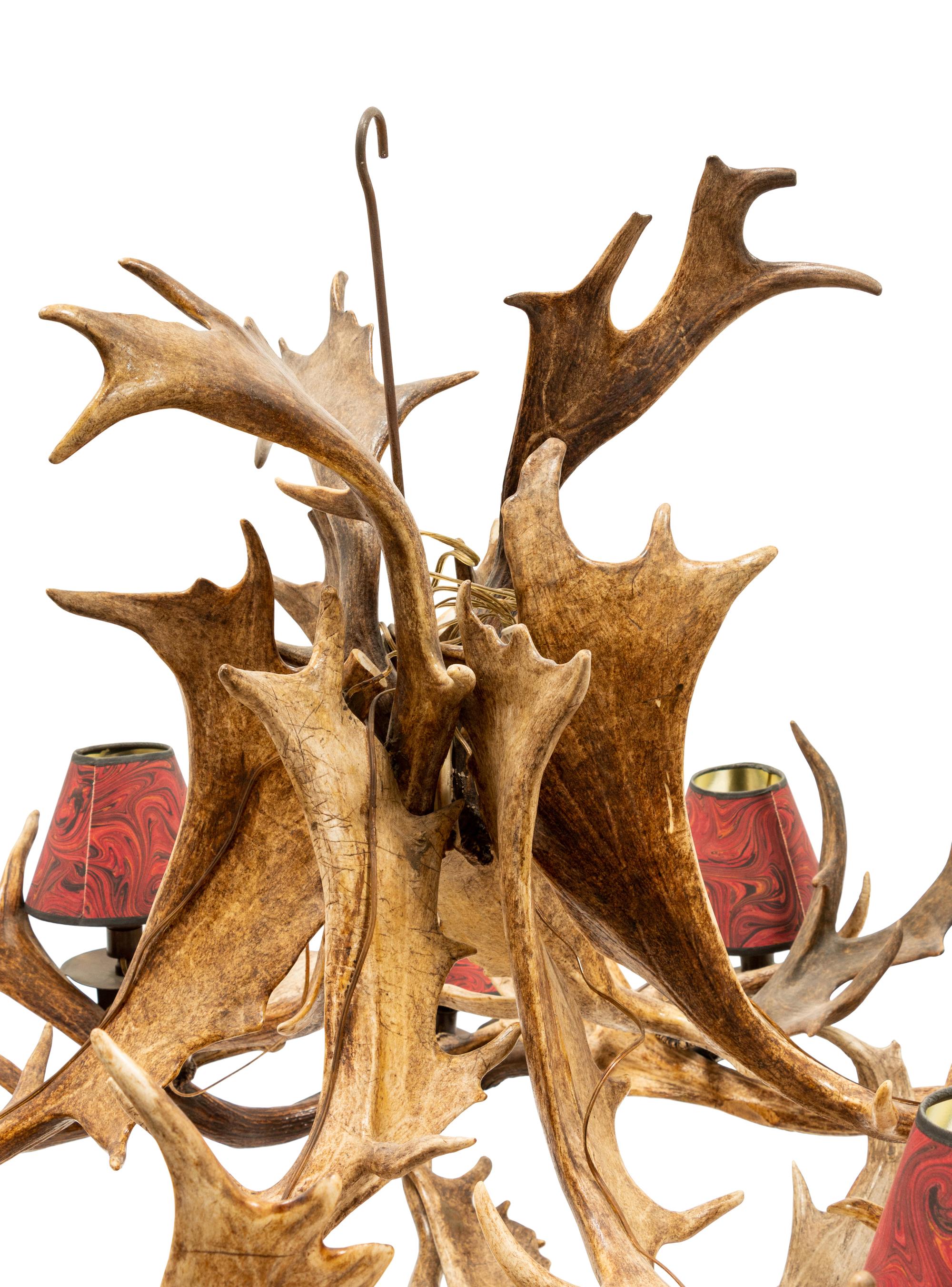 A Large Antler Chandelier