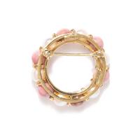 TIFFANY & CO., CULTURED PEARL AND RHODOCHROSITE BROOCH