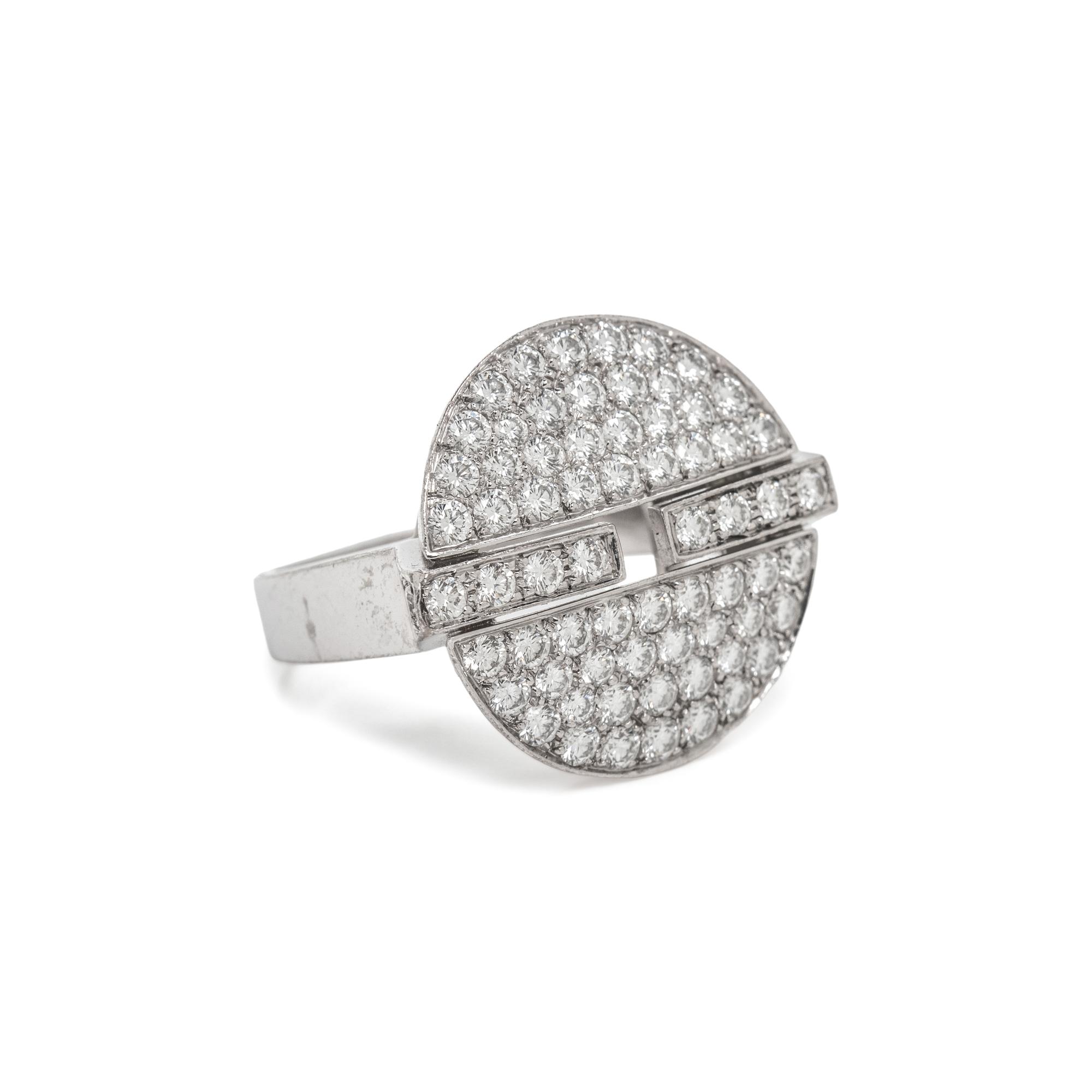 CARTIER, DIAMOND AND WHITE GOLD 'HIMALIA' RING