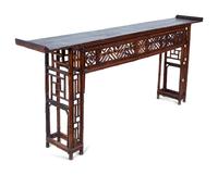 A Chinese Bamboo-Carved Console Table — 19TH CENTURY