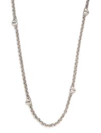 A Sterling Silver Longchain Heart Motif Longchain, Kieselstein-Cord, Circa 1998, 70.80 dwts.
