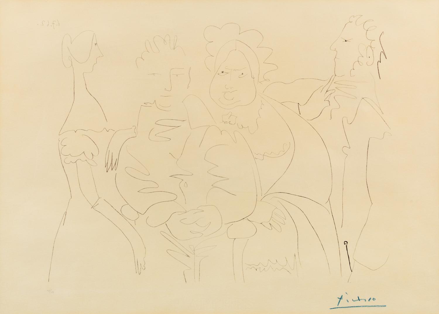 Pablo Picasso, (Spanish, 1881-1973), Portrait de Famille V (Quatre Personnages)