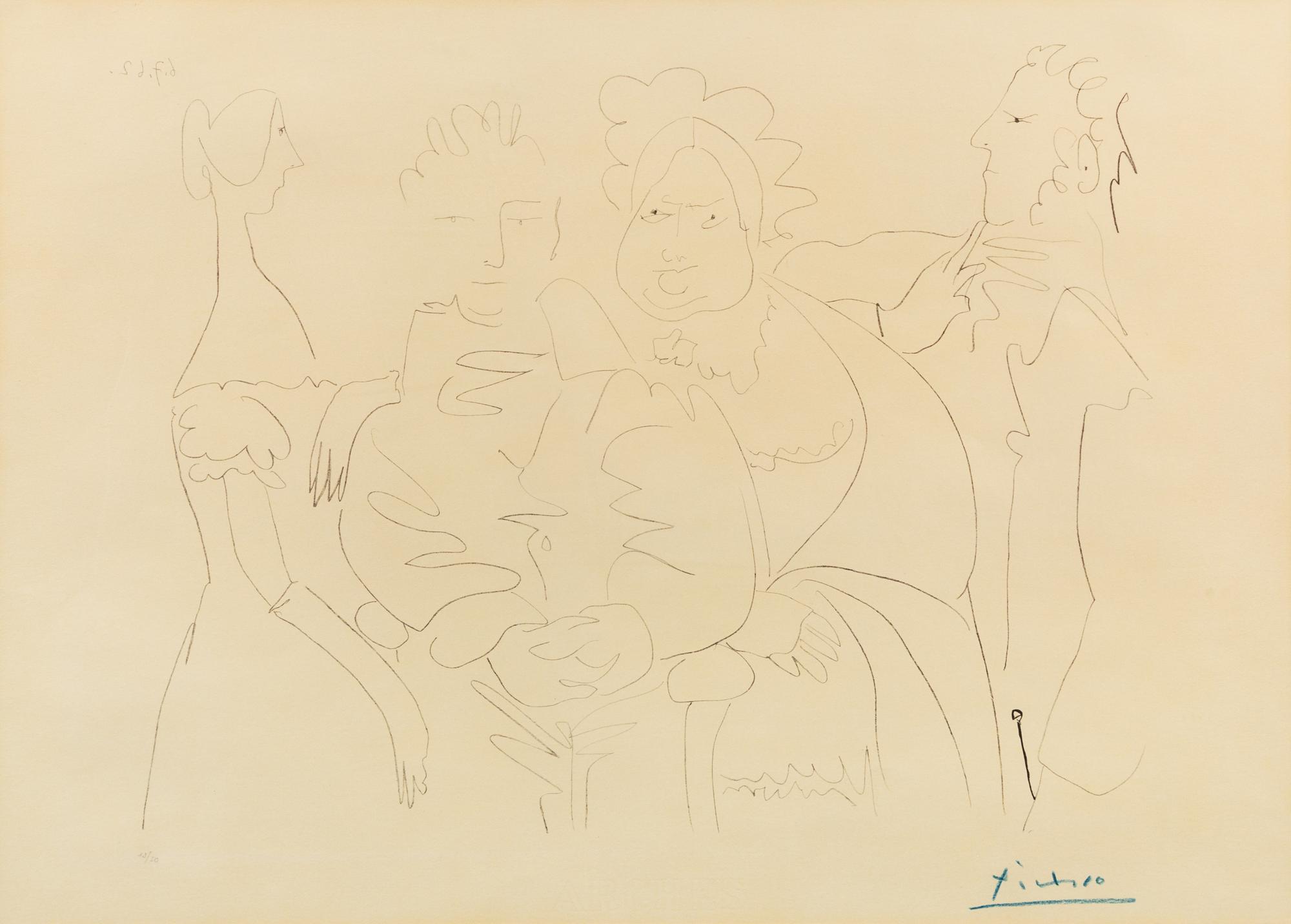 Pablo Picasso, (Spanish, 1881-1973), Portrait de Famille V (Quatre Personnages)