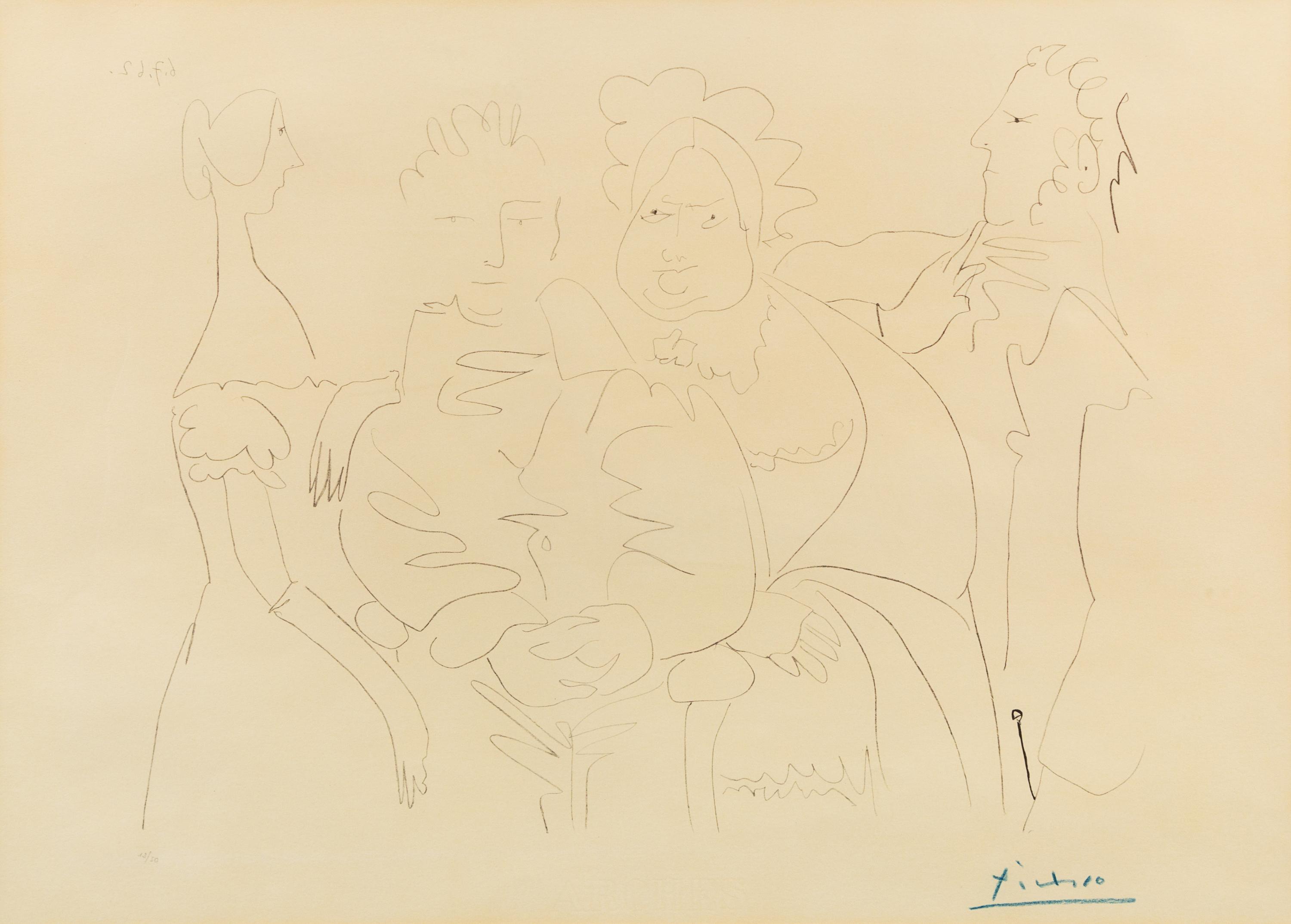 Pablo Picasso, (Spanish, 1881-1973), Portrait de Famille V (Quatre Personnages)