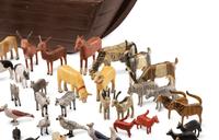 A Large Noah’s Ark with Lift-Off Cover and Large Number of Paired Animals