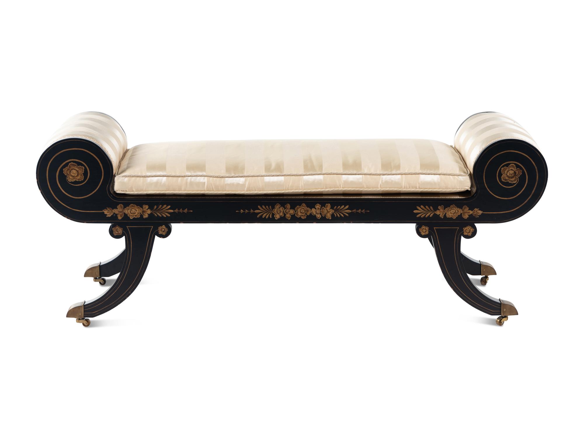 A Regency Style Painted Window Seat