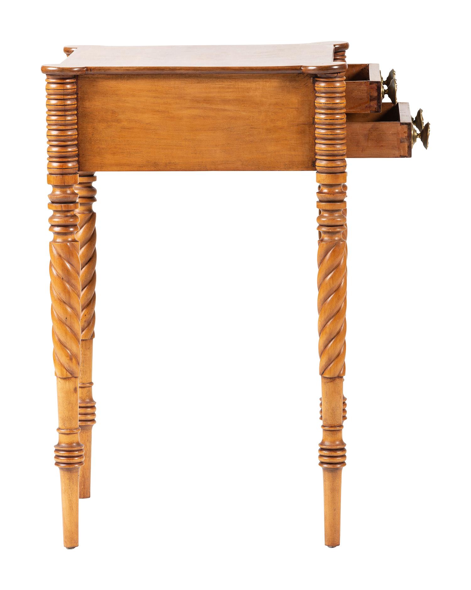 A Pair of William and Mary Bannister-Back Rush Seat Side Chairs