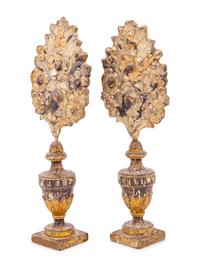 A Pair of Italian Giltwood Altar Decorations