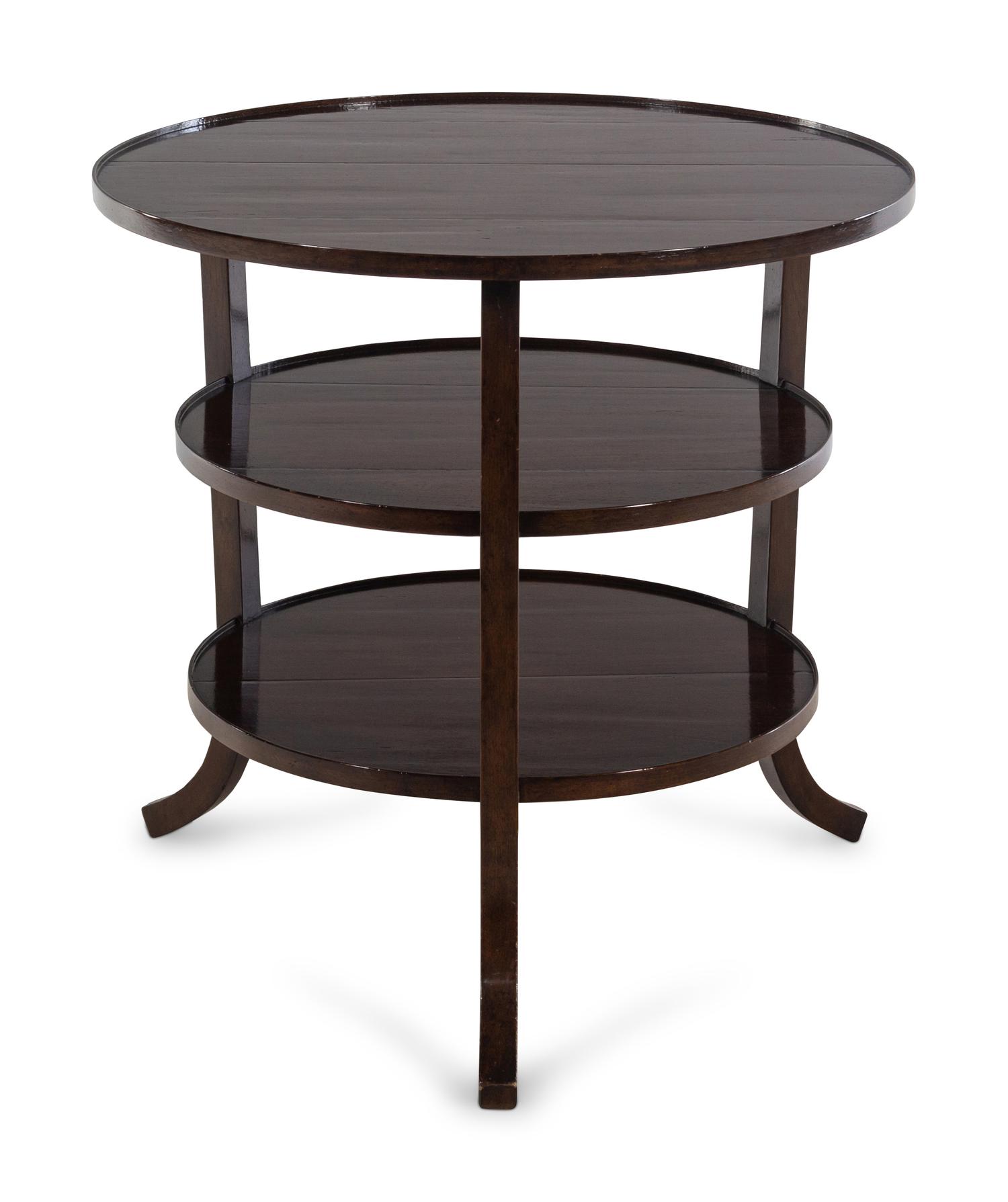A Custom Rose Tarlow Melrose House Three-Tier Side Table