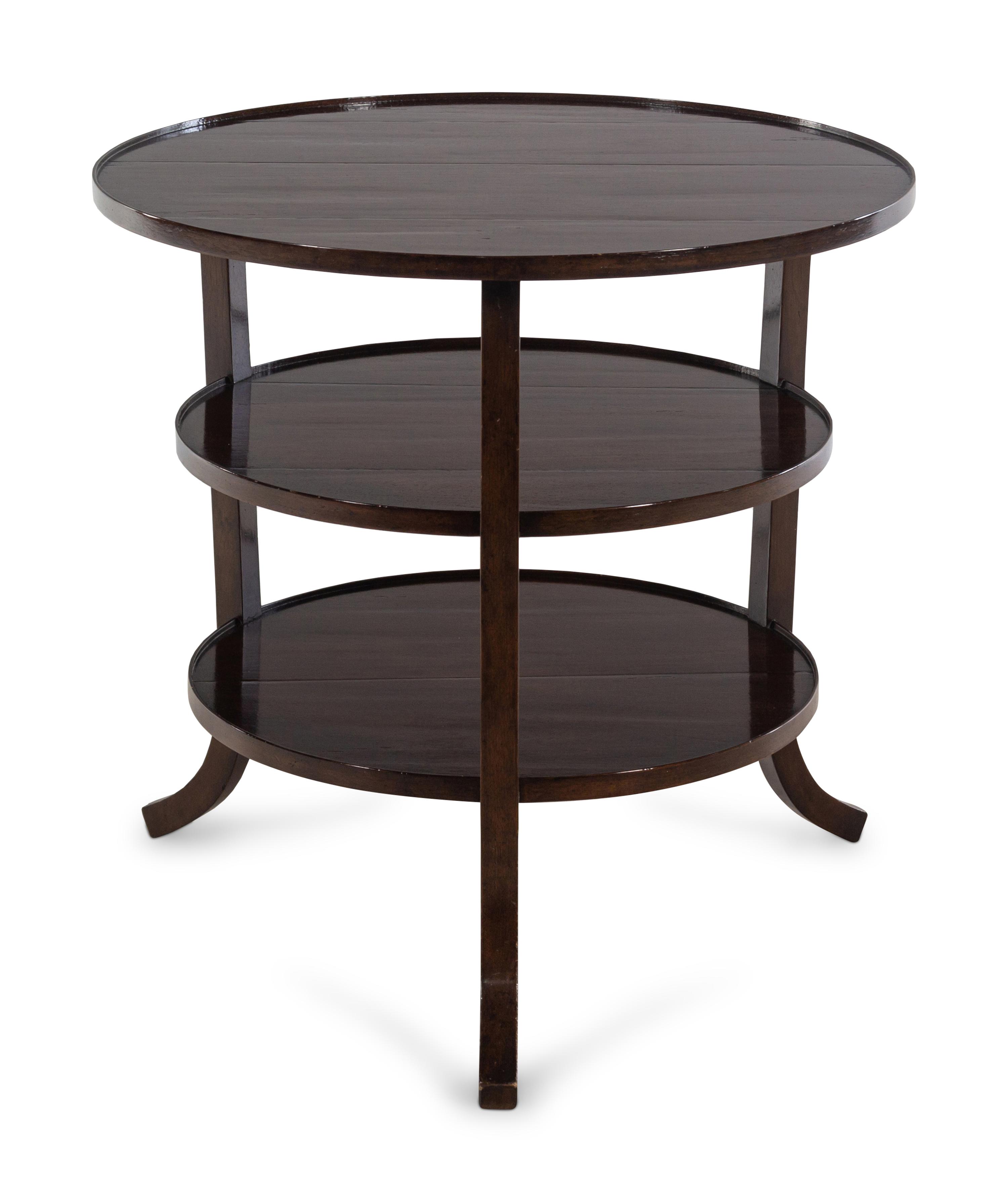 A Custom Rose Tarlow Melrose House Three-Tier Side Table
