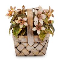 A Cartier Silver-Gilt and Enameled Flower Basket
