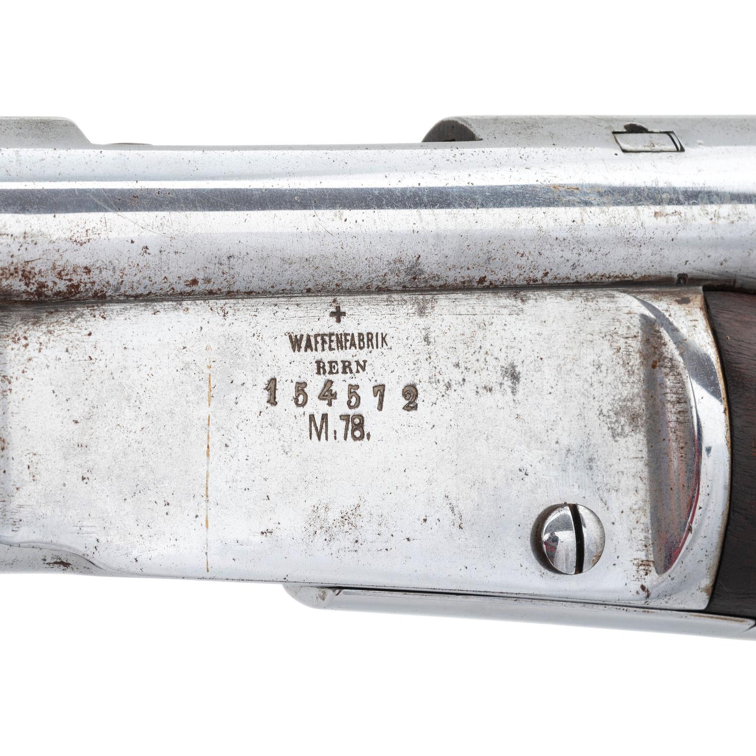 Nickel Plated Swiss Vetterli M.78 Rifle