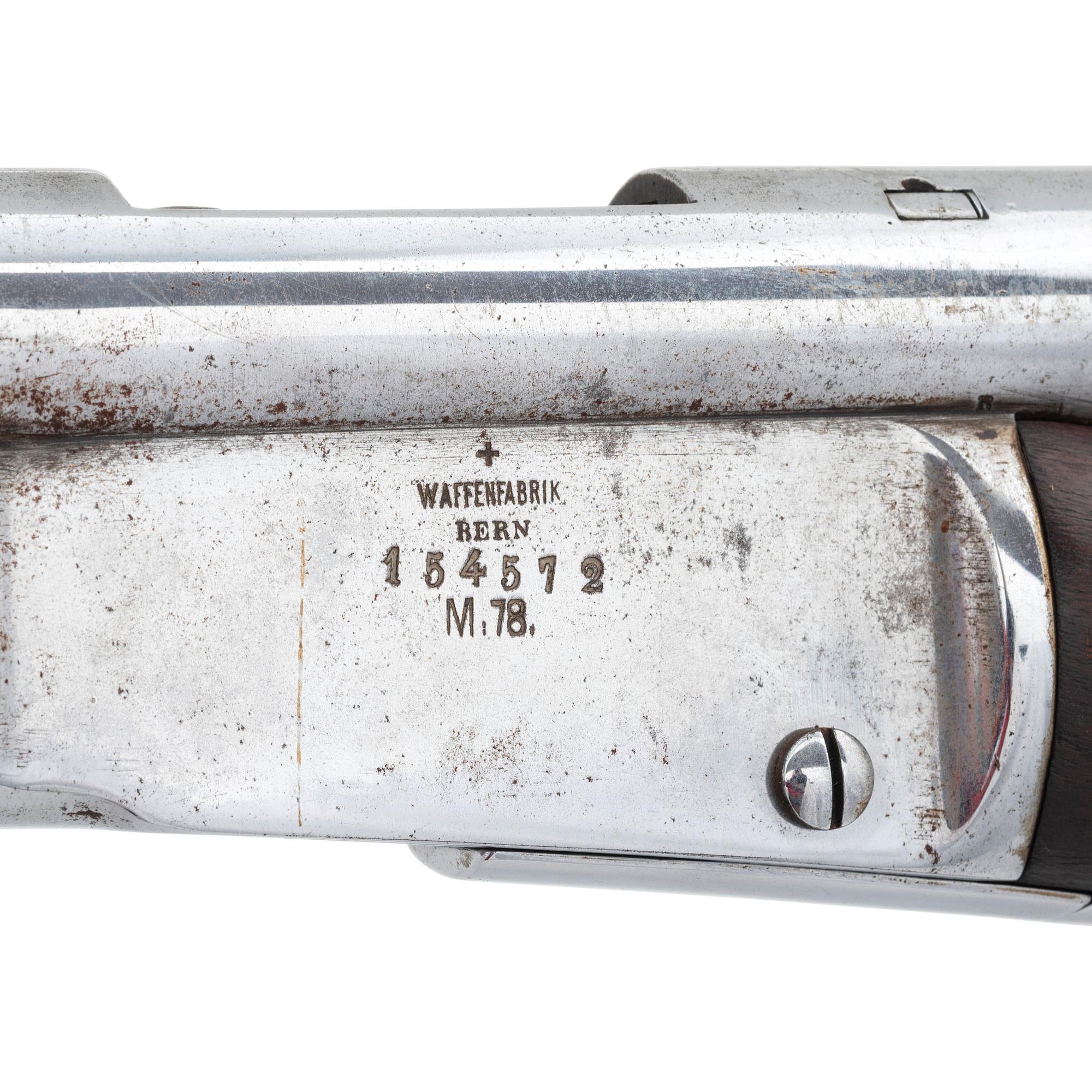 Nickel Plated Swiss Vetterli M.78 Rifle