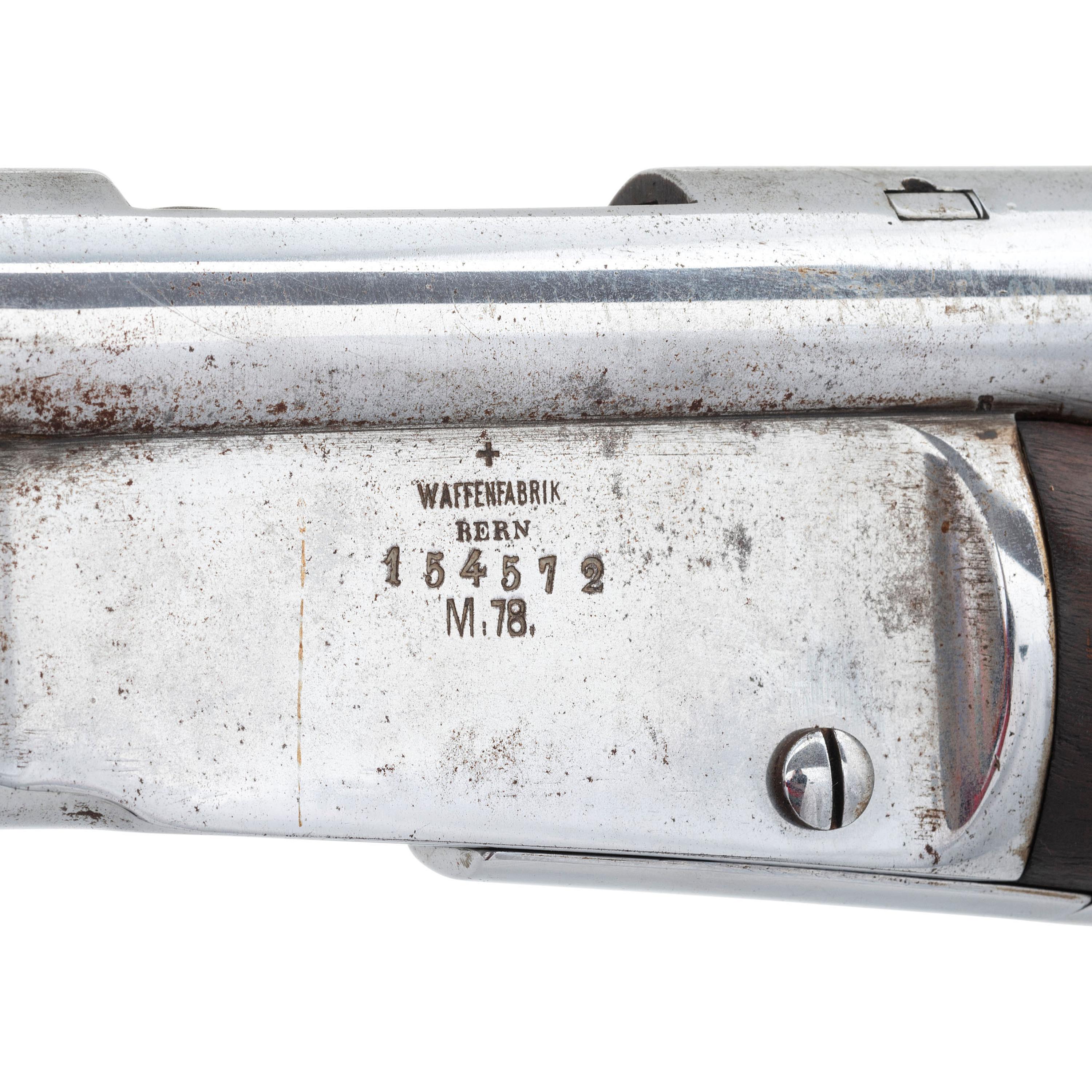Nickel Plated Swiss Vetterli M.78 Rifle